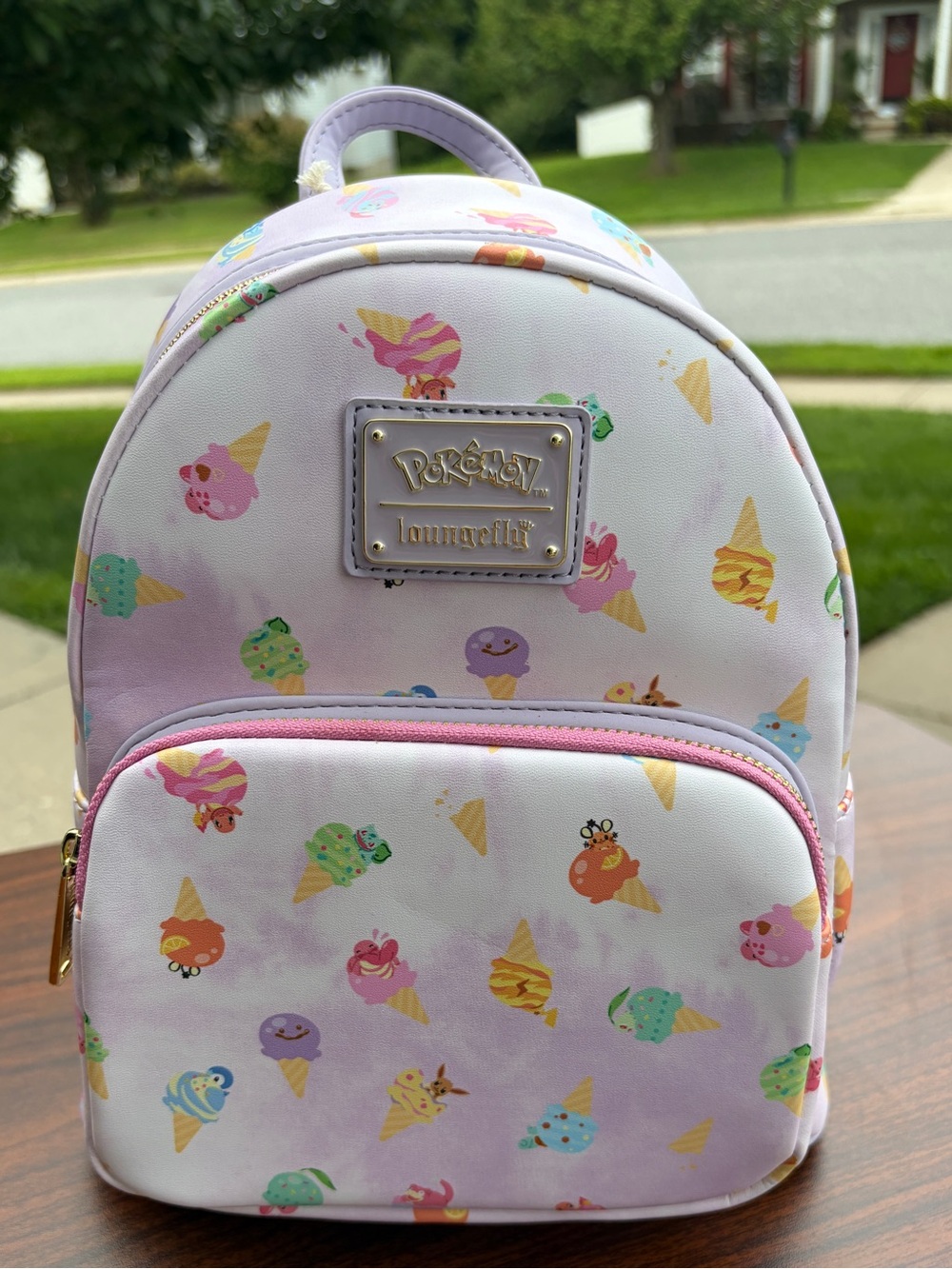 Loungefly Pokemon Ice Cream Acid Wash Pastel Mini Backpack NWT Pikachu Eevee